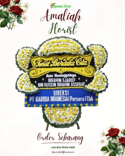 Papan Bunga Duka di Pager